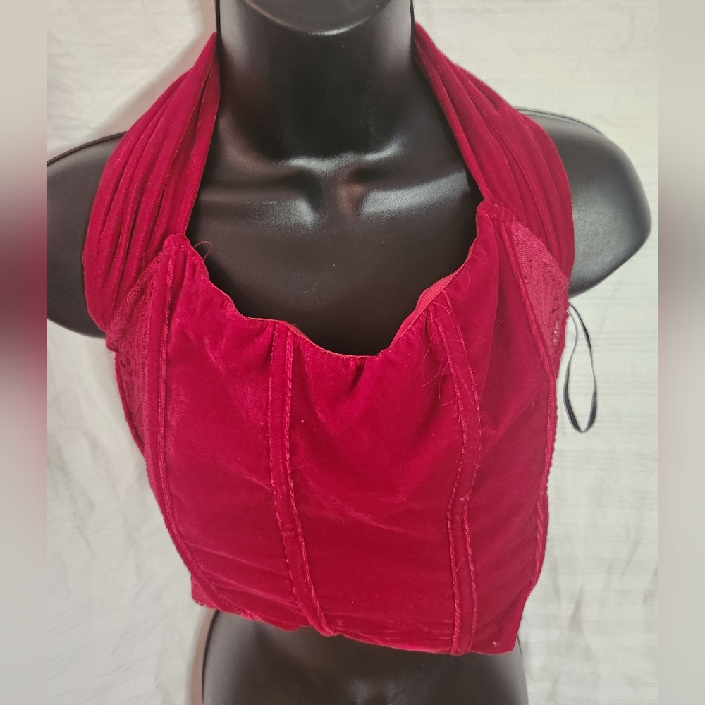 NWT Forever 21 Red Velvet Crop Top